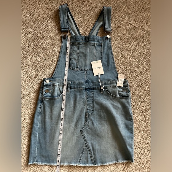 NWT - KanCan Denim Bib Overall Unhemmed Dress - Blue - Size XL - Picture 6 of 8